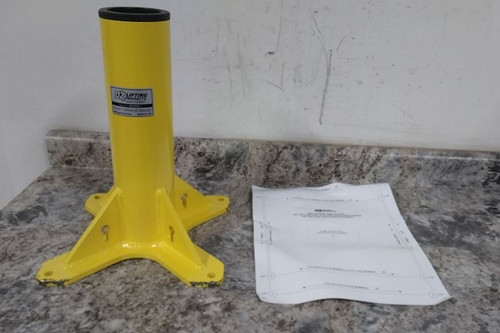 Oz Lifting Products OZPED2 3.05 In Mast Diameter 1000 Lb Cap Steel Mounting Base-94013741
