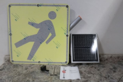 Tapco 2180-00214 30 In Sight Height/Width Solar Powered LED Crossing Sign-49122537