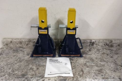 Hein-Werner HW93526F 2 Pk 25 Ton Load Capacity Pin Style Vehicle Support Stand-77742234