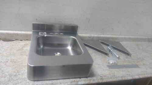 Dura-Ware 1953-1-09-GT-H34 14-1/2 In Bowl Length Wall Mount Lavatory Sink-71016941