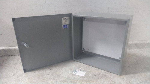 Wiegmann N1C161606WW 16 x 16 x 7 In Gray Steel Wall Mount Enclosure-21387623