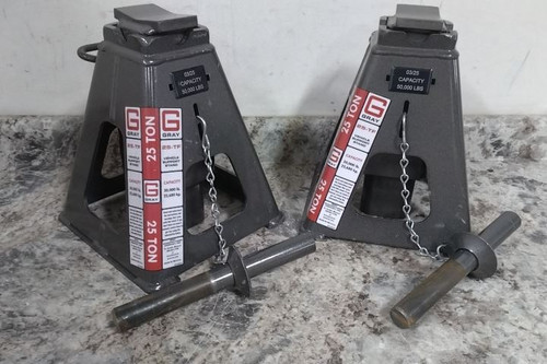 Gray 25TF Stands 2 Pk 25 Ton Load Cap 20 In Max Extended Height Jack Stand-31152647