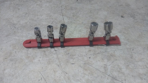 Wright Tool 207 5 Pc 1/4 to 1/2 In Socket Size 12 Point Flex Socket Set-88269149