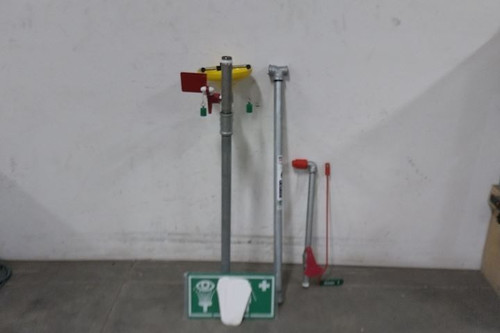 Hughes Safety 18G75G 103 In Height 20 Max GPM Floor Mount Shower with Eyewash-26547944