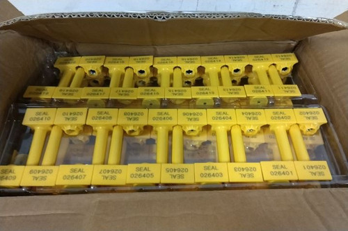 Tydenbrooks 1061065 200 Pk 3,000 Lb Breaking Strength 8 Digit Yellow Bolt Seals-57046181