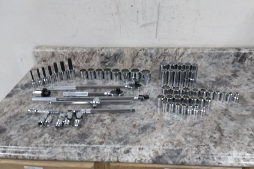 Proto J54132 62 Pc 3/8 to 1-1/2 In Socket 1/2 In Drive SAE Socket Wrench Set-70037347