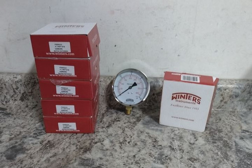 Winters PEM222LF 6 Pk 4 In Dial Size 0 to 60 PSI Lead-Free Pressure Gauge-71712774