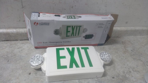 Lithonia Lighting LHQM LED G HO M6 120/277VAC LED Exit Sign w/Emergency Lights-73735494