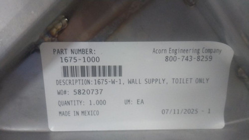 ACORN 1675-W-1 Prison Toilet: 12 in Rough-In, 1.6 Gallons per Flush ...