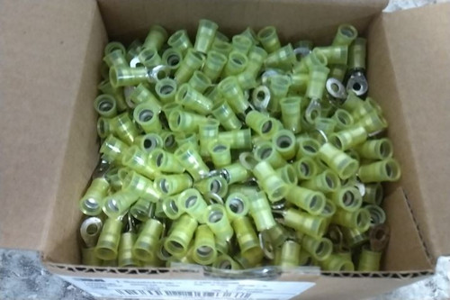 3M MNG10-8RK 500 Pk 12 to 10 AWG Wire Size 1000V Max Yellow Ring Terminal-14387217