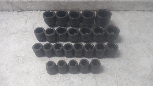 Proto J72106M 25 Pc 3/4 In Drive Size 12-Point Metric Impact Socket Set-78660901
