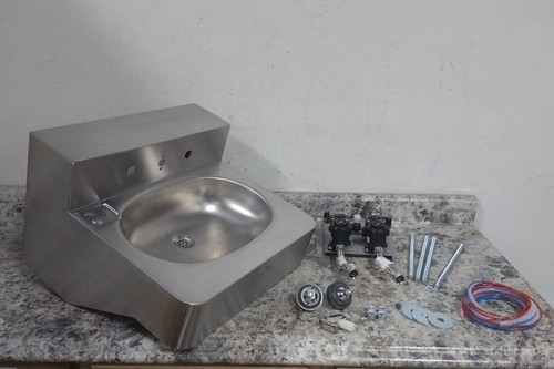 Acorn 1652-1-BP-04-M 14-3/4 x 9-1/2 In Bowl Size Stainless Steel Lavatory Sink-56175496