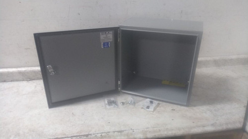 Wiegmann N412161610C 16 In Width 16 In Height 10 In Depth Gray Steel Enclosure-42062314