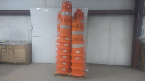 Brand Name 03-755G 35 Pk 45 In Overall Height Orange Polyethylene Traffic Barrel-66838420