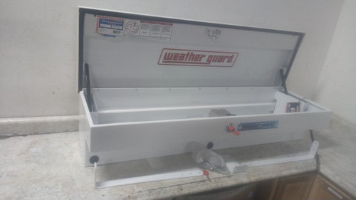 Weather Guard 175-3-04 4 Cu Ft Storage Cap White Steel Side-Mount Truck Box-17767329