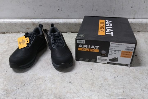 Ariat 10040324 Size 6-1/2 C Women's Black/Charcoal Athletic Style Work Shoe-18578702