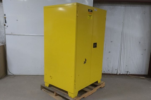 Jamco FS90YP 90 Gal Storage Capacity Yellow Steel Flammables Safety Cabinet-79933808