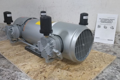 Gast 8HDM-251-M853 2 HP 1725 RPM 230/460VAC Piston Air Compressor/Vacuum Pump-47069514
