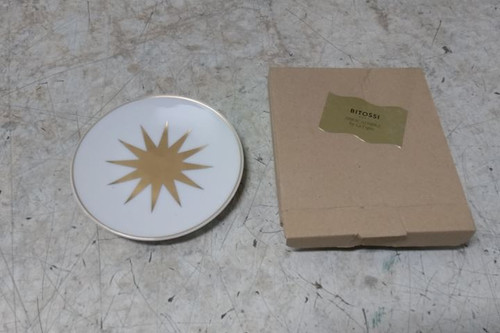 Bitossi Home ABR00062 4.72 In Diameter Porcelain Thunderbolt Little Plate-69560121