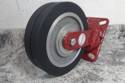 Hamilton S-ZFHS-8SWF70D 8 In Wheel Diameter Heavy Duty Plate Caster-12327295