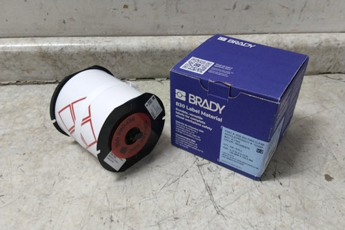 Brady B30-262-7569-CLP4B 6-7/64 In Label W 4-9/64 In H Pre-Cut Label Stock Roll-37725226