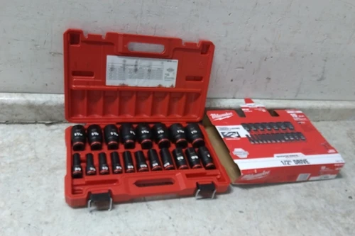 Milwaukee 49-66-7012 19 Pc 3/8 to 1-1/2 In Socket Size Impact Socket Set-43593865