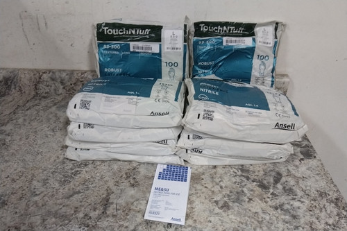 Ansell TouchNTuff 93-300 1000 Pk Size L/Size 9 Green Nitrile Disposable Gloves-78645957