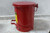 Justrite 09100 6 Gal Capacity Red Powder Coated Steel Oily Waste Can-78844243