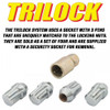 Trilock Locking Alloy Wheel Nut Set AFH for Classic Austin / BL Mini up to 1988