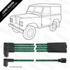 Powerspark Land Rover Series 4 Cylinder Engines HT Leads 8mm Double Silicone Green