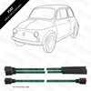 Powerspark Fiat 500 HT Leads 8mm Double Silicone