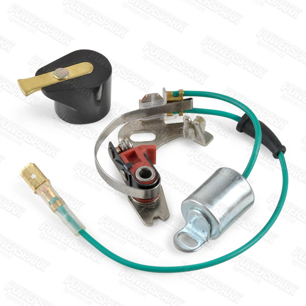 Lucas 45D Distributor Points and Condenser Set with Black Rotor Arm