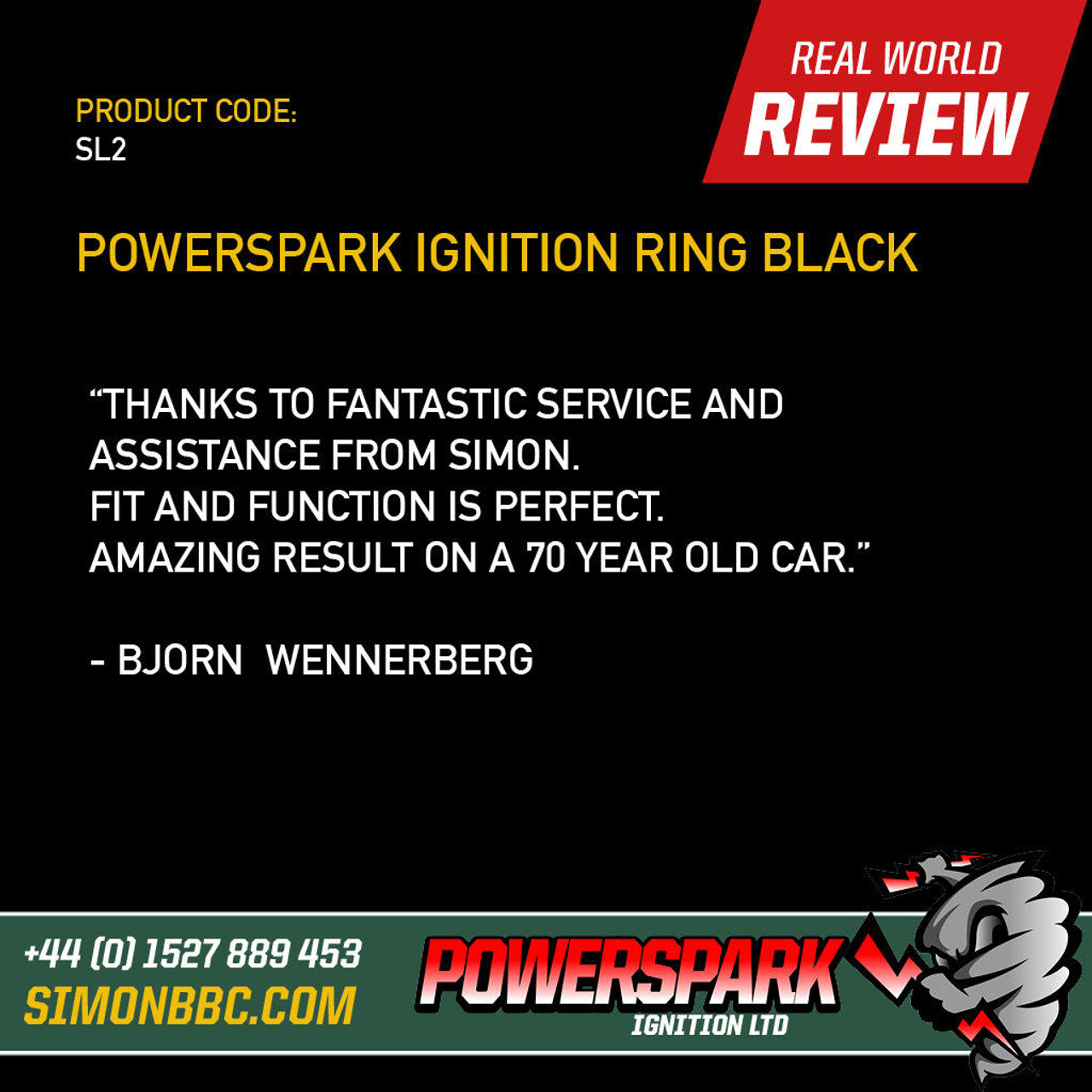 SL2 - Powerspark Ignition Ring Black