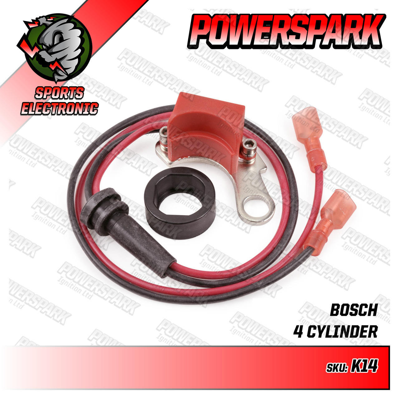 Powerspark Powerspark Electronic Ignition Kit for Bosch 4 Cyl RH 2PC Distributor K14
