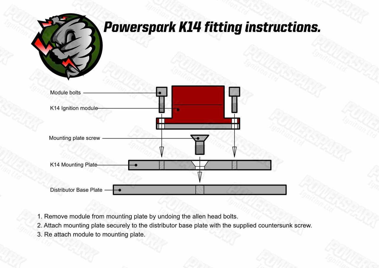 Powerspark Powerspark Electronic Ignition Kit for Bosch 4 Cyl RH 2PC Distributor K14