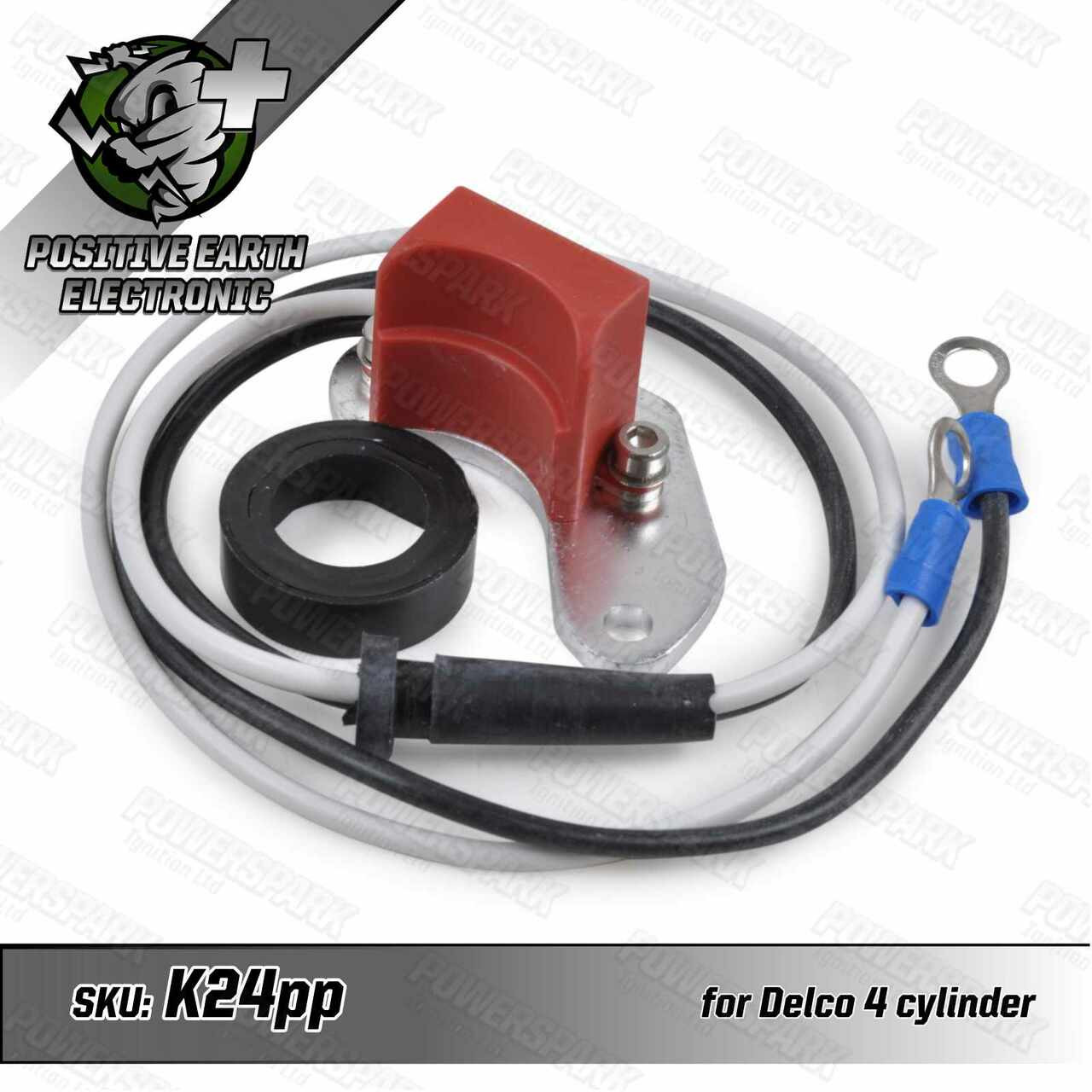 Powerspark Powerspark Electronic Ignition Kit for Delco 4 Cyl Distributor Positive Earth K24pp