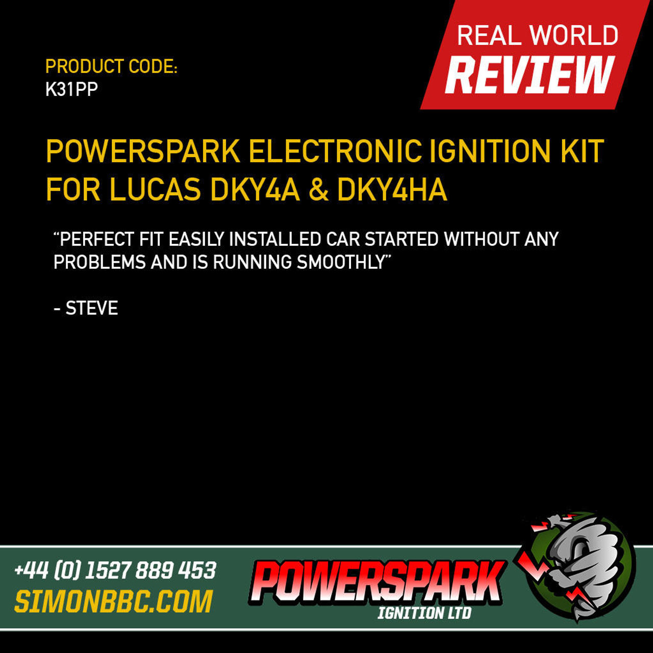  Powerspark Electronic Ignition Kit for Lucas DKY4A & DKY4HA Distributor Positive Earth (K31PP)
