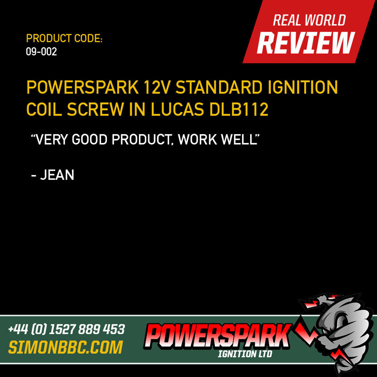 Powerspark Powerspark 12v Ignition Coil - Acorn screw HT connector