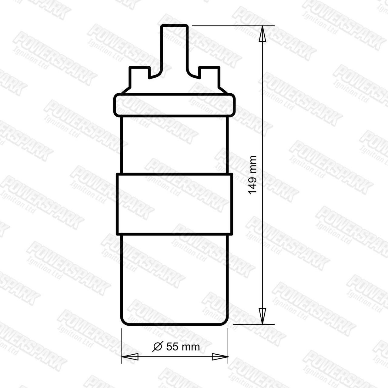 Powerspark Sports Ignition Coil 3 Ohm replaces DLB105