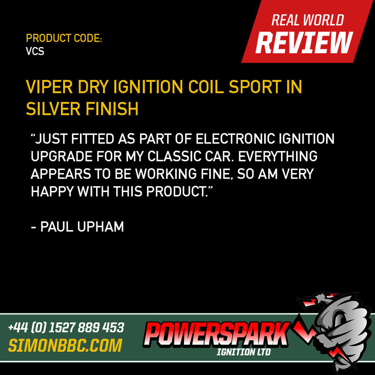 Viper Dry Sports Ignition Coil replaces DLB105