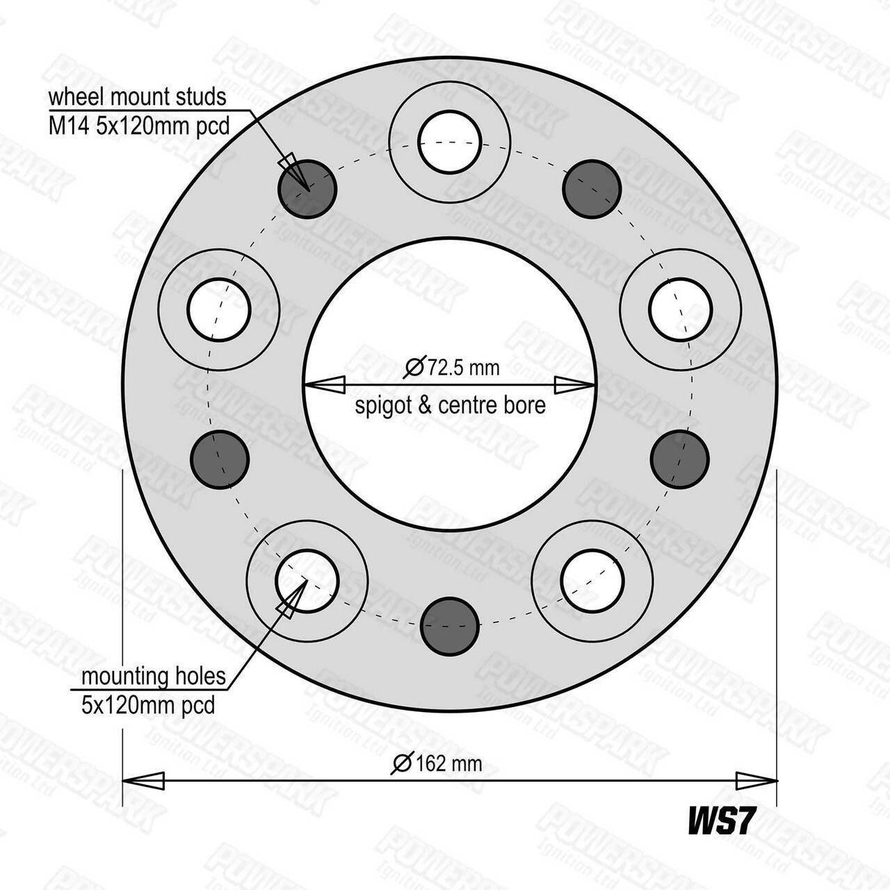 Bulldog Set of 2 Bulldog 30mm Wheel Spacers for Range Rover L322 and Range Rover Sport