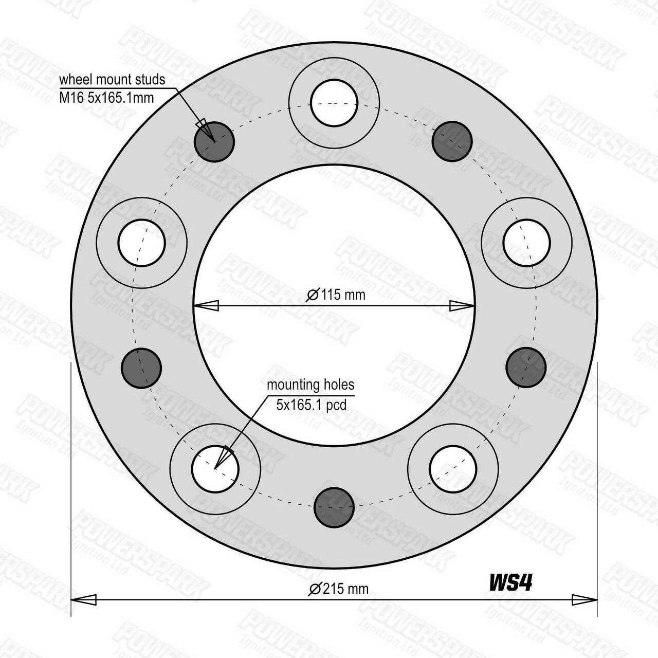 Bulldog Set of 4 Bulldog 30mm Wheel Spacers to fit Land Rover Defender, Discovery 1 and RRC Non Hub Centric