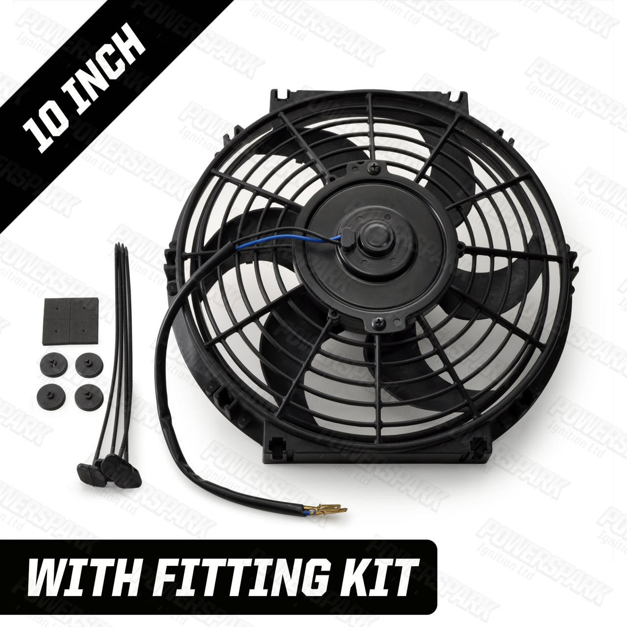 Powermax 10" Powermax Electric Radiator Cooling Fan 120W 12 Volt