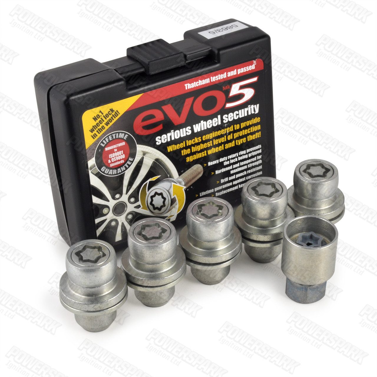 Evo MK5 Unique Locking Alloy Wheel Nuts 863/5 for Discovery 3 & 4 and Range Rover Sport set of 5