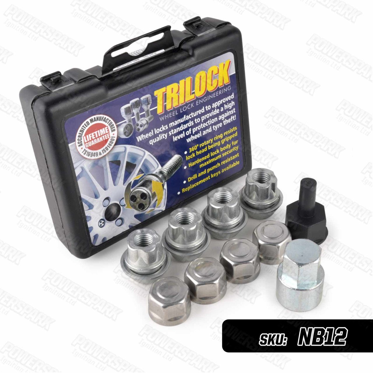 TriLock Unique Locking Alloy Wheel Nuts FHO/B for Ford and Rover Vehicles