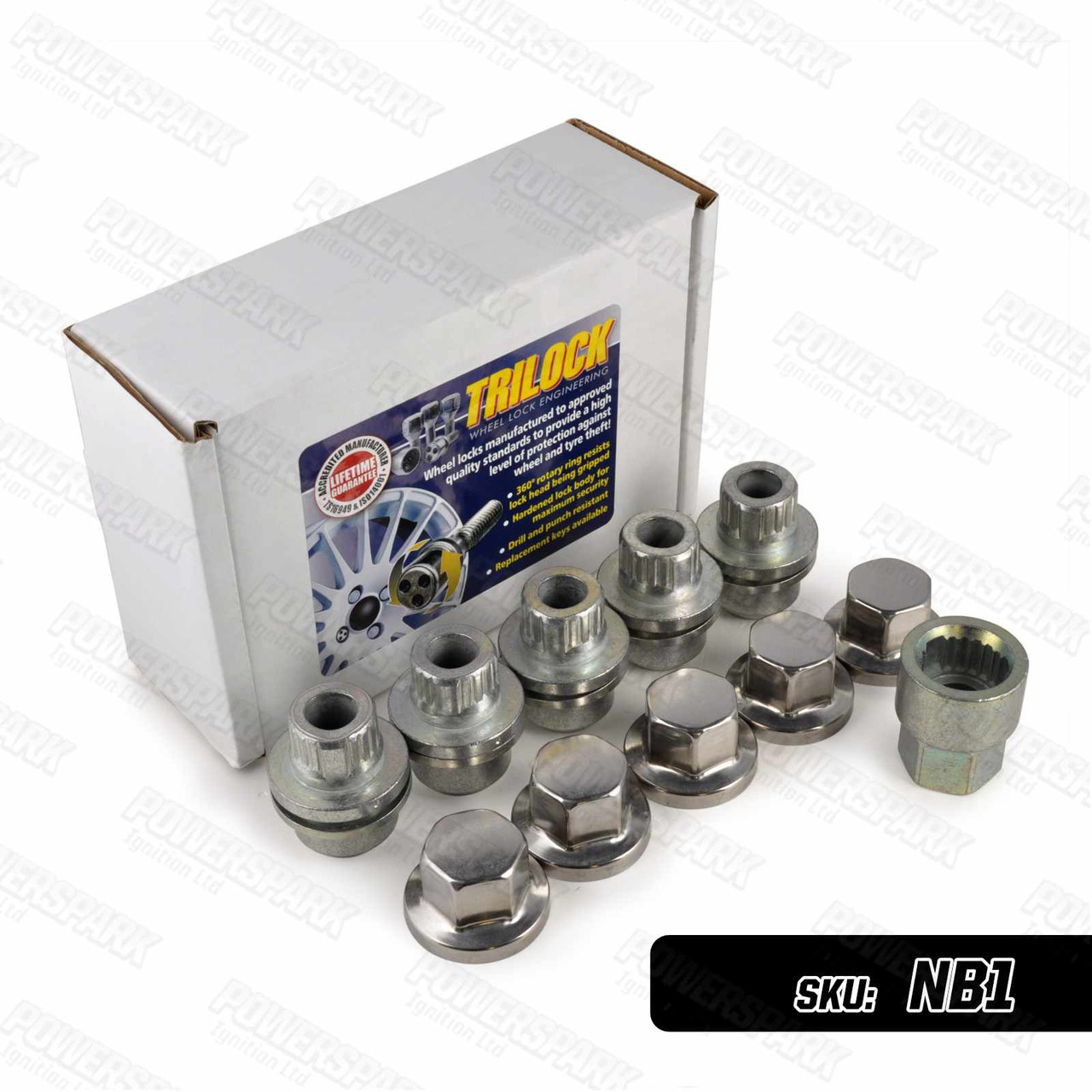 Trilock Locking Alloy Wheel Nuts EAFC/C for Land Rover Defender and Discovery 1 and Range Rover Classic