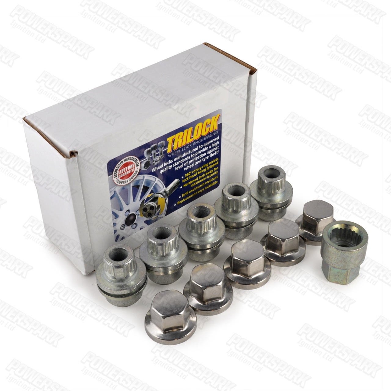 TriLock Trilock Locking Alloy Wheel Nut Set EAFC/C for Land Rover Defender and Discovery 1 and Range Rover Classic