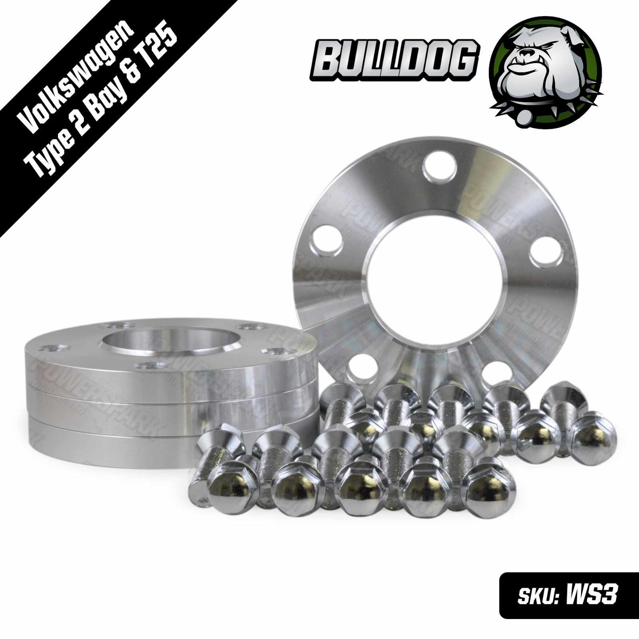 Bulldog VW Transporter T2 Bay & T25 Wheel Spacers (5x112 pcd) by Bulldog (15mm) Set of 4