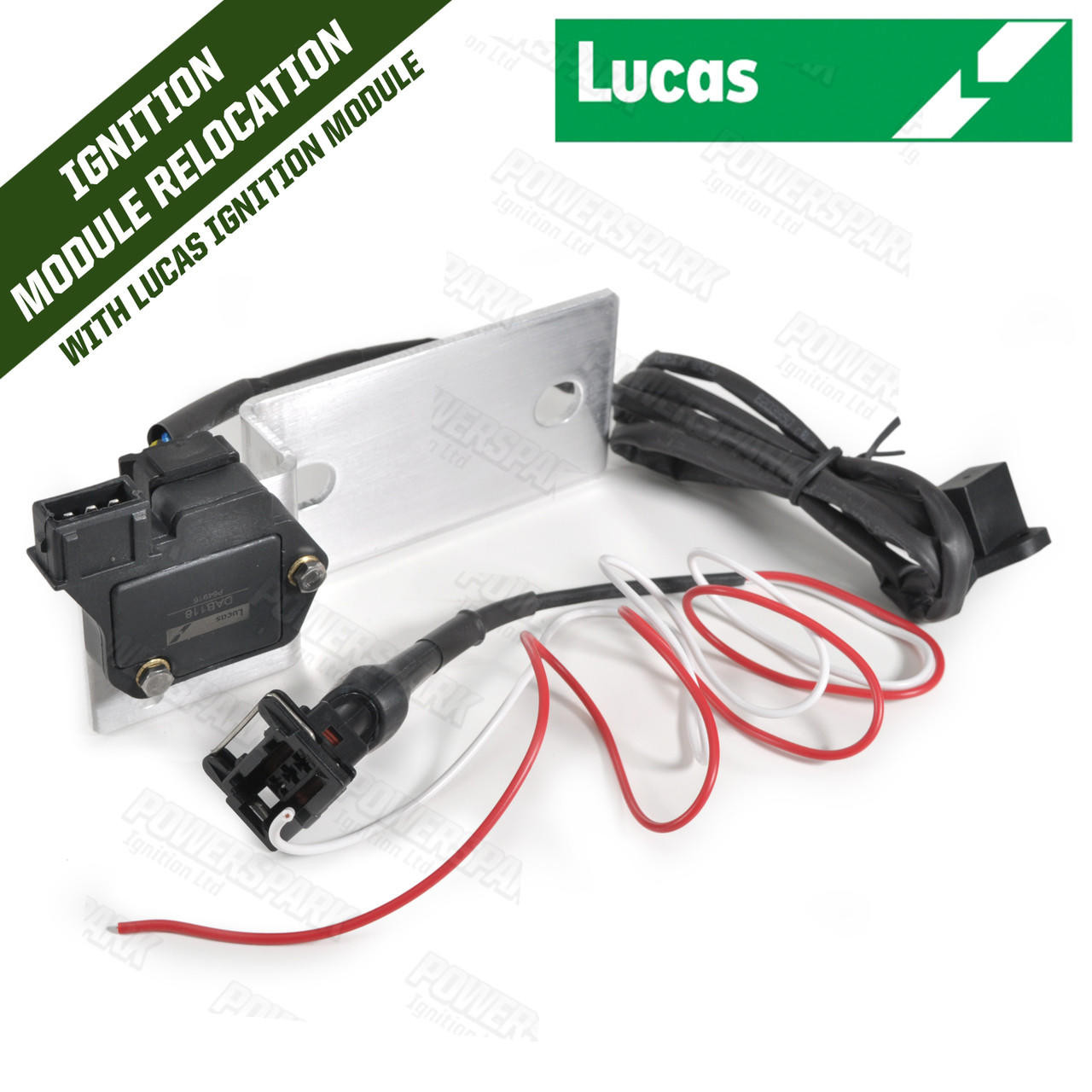 Lucas Powerspark Ignition V8 Module Relocation Kit including Lucas Module & Harness & 3 Pin Wire