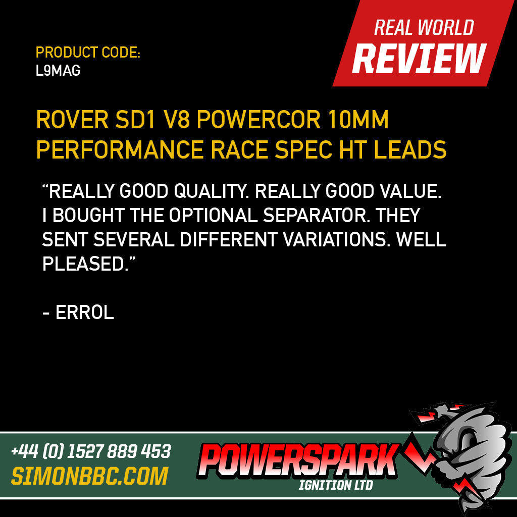 Powerspark Land Rover V8 Powercor 10mm Performance Double Silicone Race Spec HT Leads